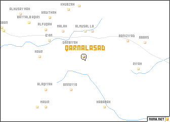 map of Qarn al Asad