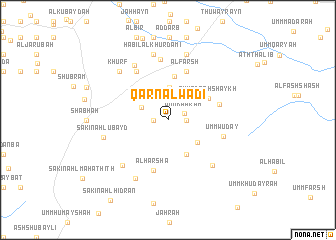 map of Qarn al Waḑī‘