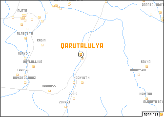 map of Qārūt al ‘Ulyā