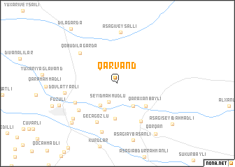 map of Qǝrvǝnd