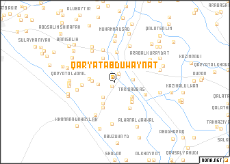 map of Qaryat ‘Abd ‘Uwaynāt