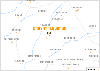 map of Qaryat al Būnajm