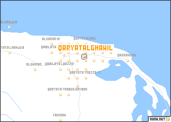 map of Qaryat al Ghawīl