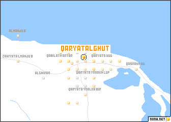 map of Qaryat al Ghūţ