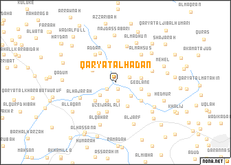 map of Qaryat al Ḩaḑan