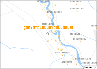 map of Qaryat alḨujayr al Janūbī