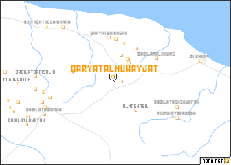 map of Qaryat al Ḩuwayjāt