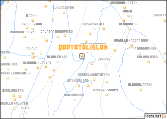 map of Qaryat al Işlāḩ