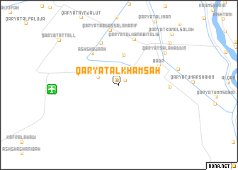 map of Qaryat al Khamsah