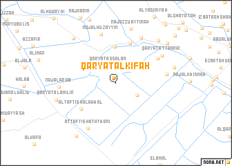 map of Qaryat al Kifāḩ