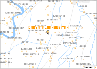 map of Qaryat al Maḩbūbīyah