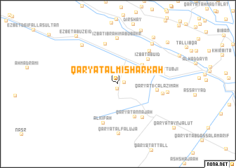 map of Qaryat al Misharkah