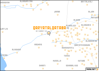 map of Qaryat al Qaţābāʼ