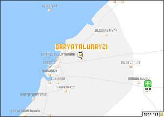 map of Qaryat al ‘Unayzī