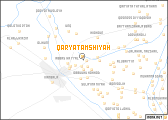 map of Qaryat ‘Amshīyah