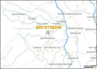 map of Qaryat ‘Aqrab