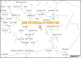 map of Qaryat as Sulaymānīyah