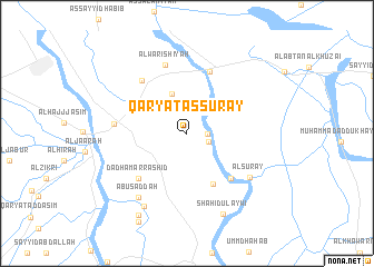 map of Qaryat as Suray‘