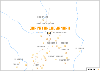 map of Qaryat Awlād Jamā‘ah