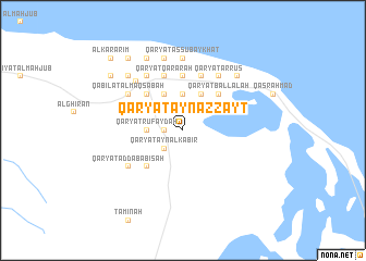 map of Qaryat ‘Ayn az Zayt