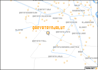 map of Qaryat ‘Ayn Jālūt