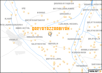 map of Qaryat az Za‘abīyah