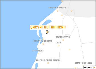 map of Qaryat Bū Fākhirah