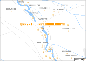 map of Qaryat Fuḩayl Umm al Khayr