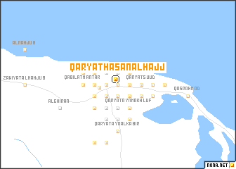 map of Qaryat Ḩasan al Ḩājj