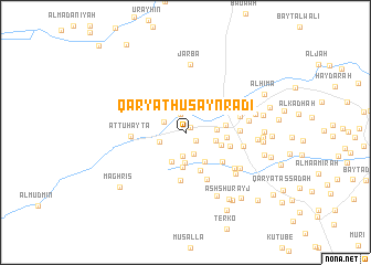 map of Qaryat Ḩusayn Raḑī