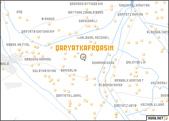 map of Qaryat Kafr Qāsim