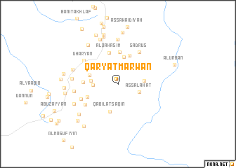 map of Qaryat Marwān