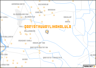 map of Qaryat Muwayliḩah al Ūlá