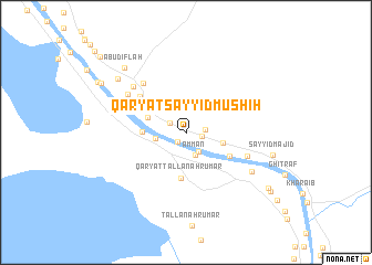 map of Qaryat Sayyid Mushīḩ