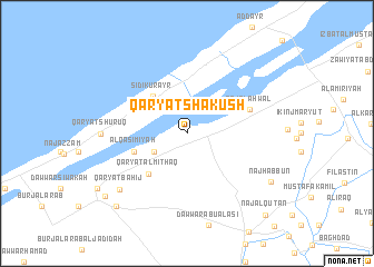 map of Qaryat Shākūsh