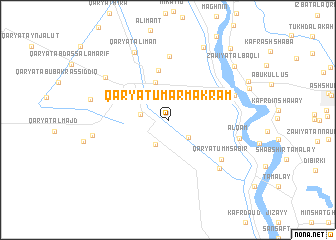 map of Qaryat ‘Umar Makram