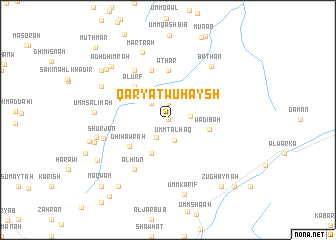 map of Qaryat Wuḩaysh