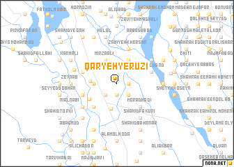 map of Qaryeh-ye Rūzī