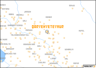 map of Qaryeh-ye Teymūr