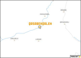map of Qaşabeh Qal‘eh