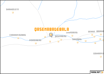 map of Qāsemābād-e Bālā
