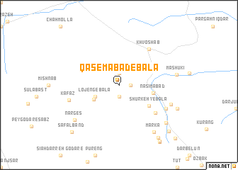 map of Qāsemābād-e Bālā