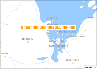 map of Qāsemābād-e Ḩabībollāh Khān