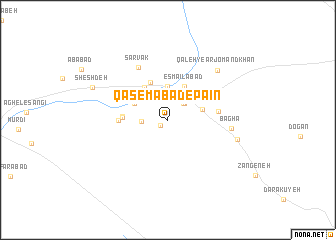 map of Qāsemābād-e Pā\