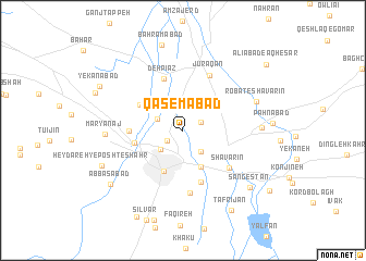 map of Qāsemābād
