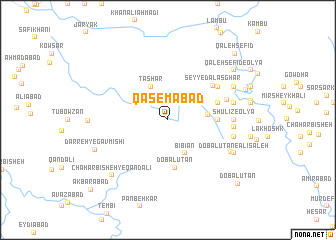 map of Qāsemābād