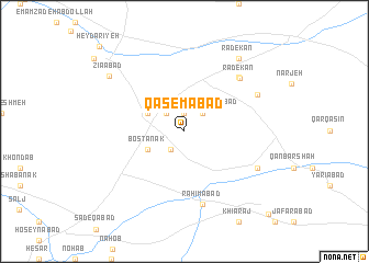 map of Qāsemābād