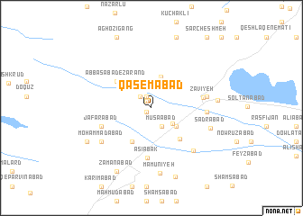 map of Qāsemābād
