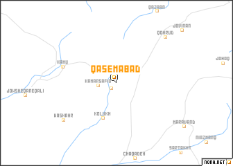 map of Qāsemābād