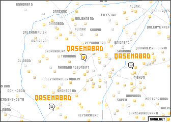 map of Qāsemābād